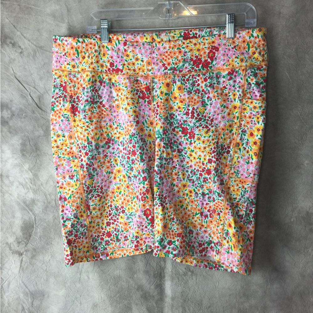 J. Crew Floral Bike Shorts - Multicolor Floral 2X NWOT